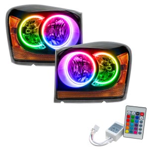 Dodge Durango Headlight Assembly - ORACLE Lighting - ColorSHIFT w/ Simple Controller - Black - `04-`06 Dodge Durango Headlight Assembly - ORACLE Lighting - ColorSHIFT w/ Simple Controller - Black - `04-`06